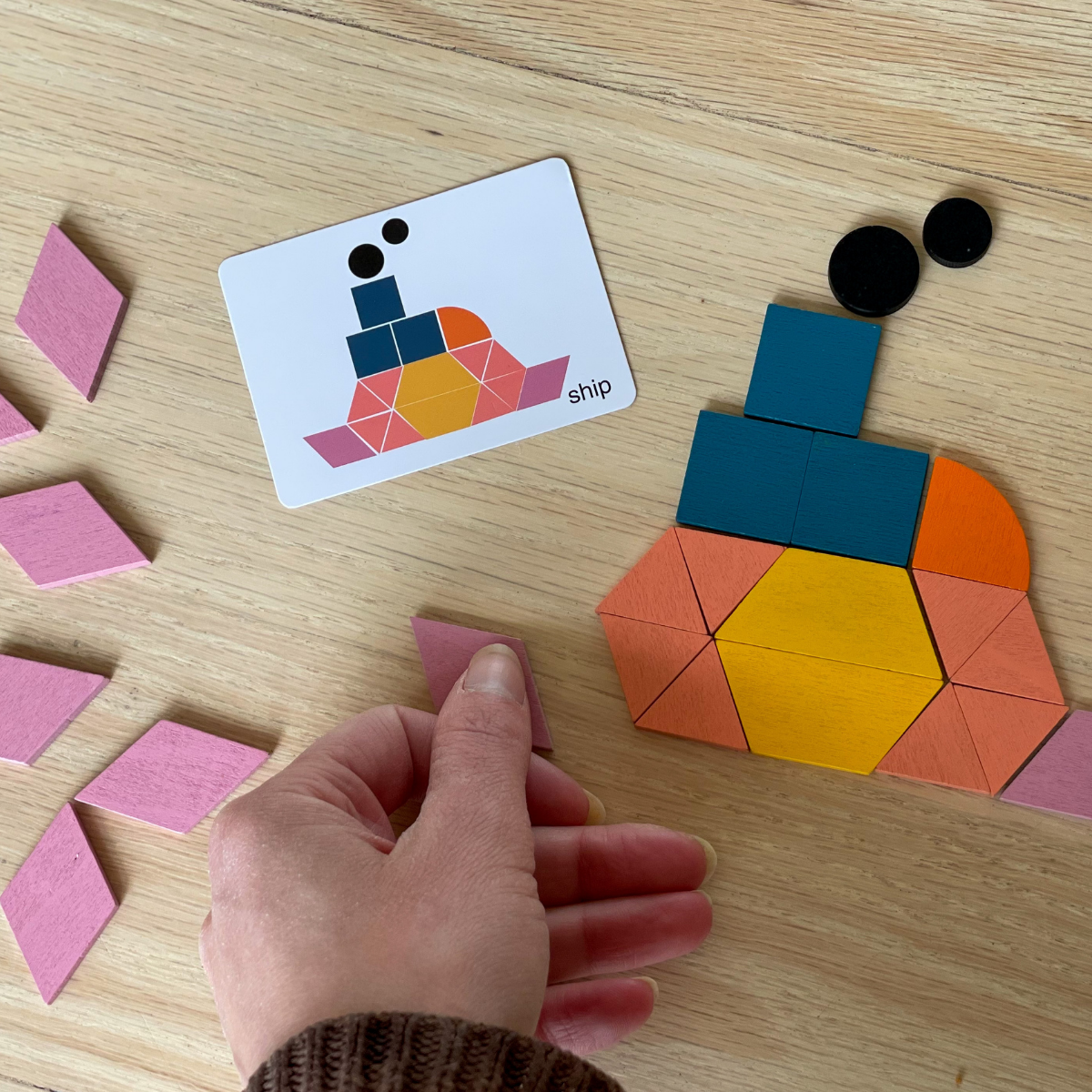 Woods™ - Sviluppo della creatività - Puzzle di forme geometriche