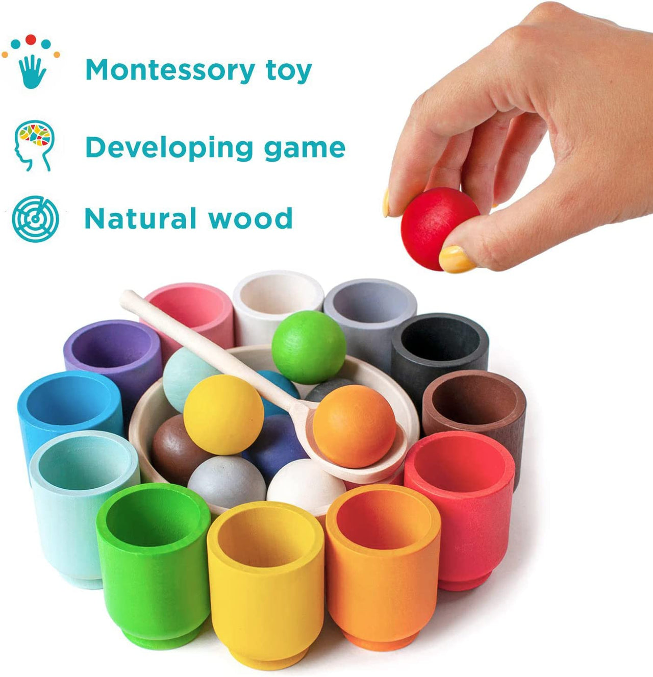 Woods™ - Combina i colori - Gioco di classificazione in legno