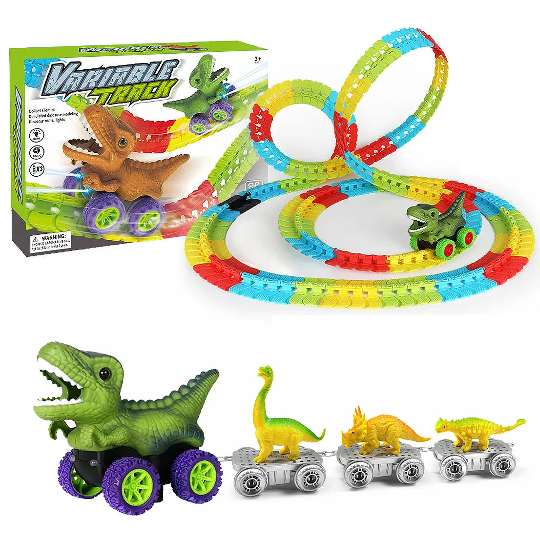 DinoRacer Track™ - Il ruggito del divertimento - Pista per dinosauri