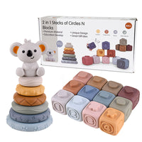 Thumbnail for Koala Cubes™ - Torre impilabile - Giocattoli da masticare per bambini