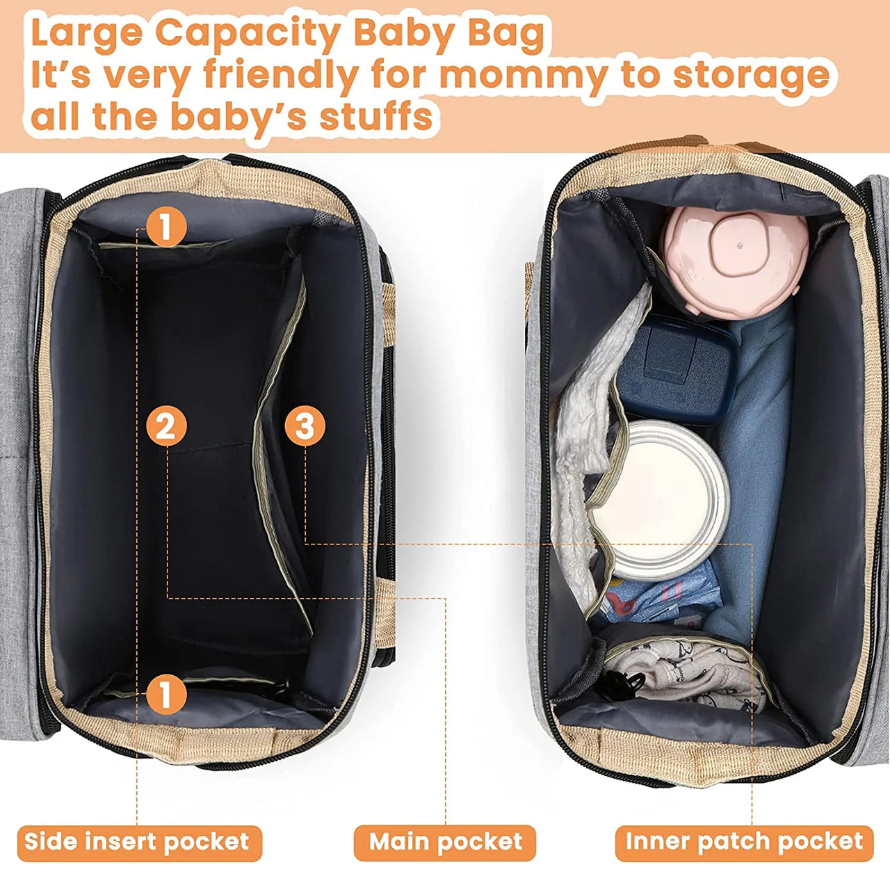 Baby Backpack™ - Zaino multiuso per genitori in giro - Zaino multitasche