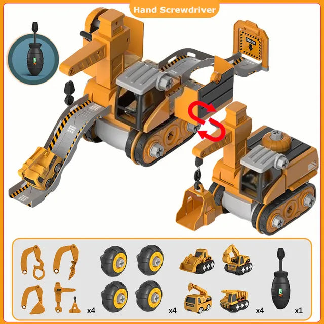 HOMETTER Giocattoli Costruzione 6 In 1 – 223 Pezzi Per Bambini 5-8 Anni, Kit Educativo STEM Veicoli