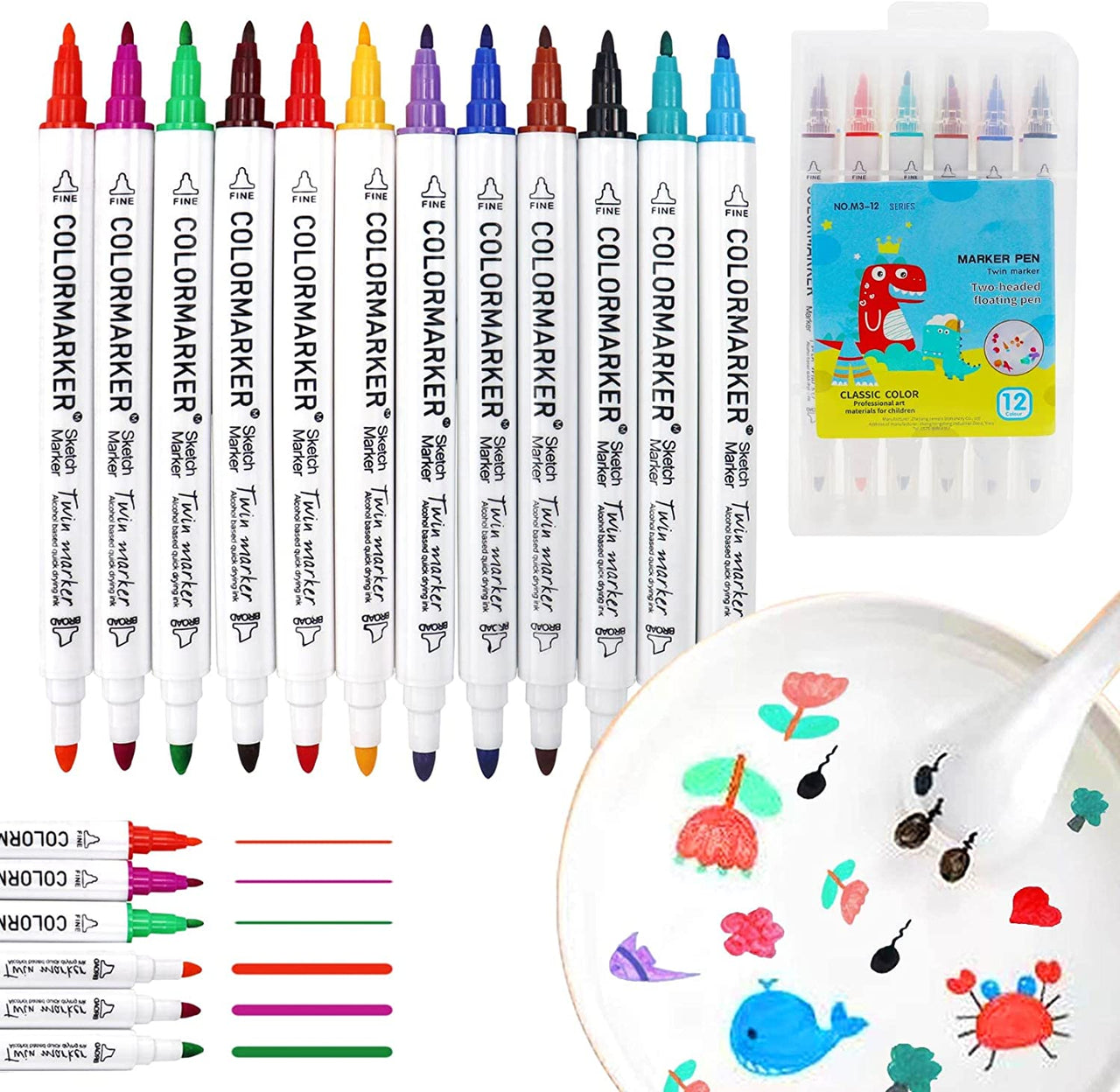 Magic Water Pen™ - Opere d'arte creative in acqua - Set di acquerelli adesivi (+ cucchiaio di ceramica OMAGGIO)