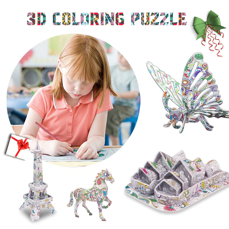3D Color Puzzle™ - Costruisci e colora - Puzzle 3D a colori