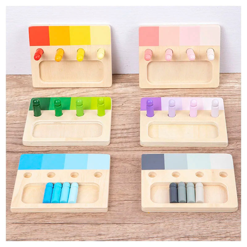 Woods™ - Gioco Montessori colorato - Lavagna di legno per l'apprendimento