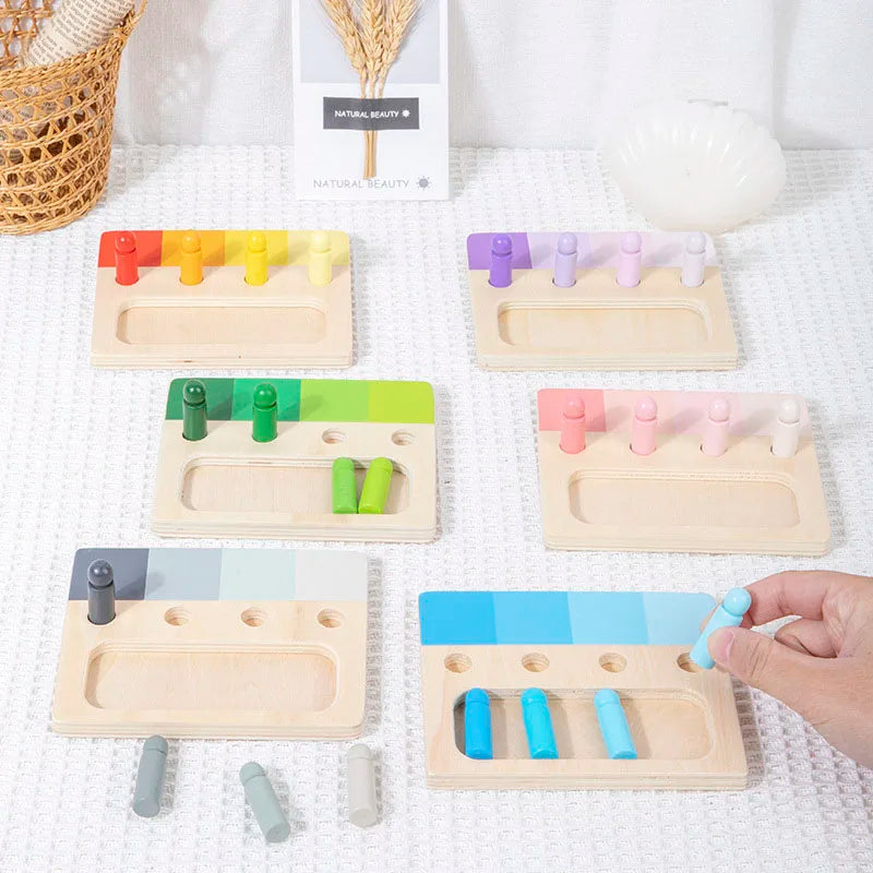 Woods™ - Gioco Montessori colorato - Lavagna di legno per l'apprendimento