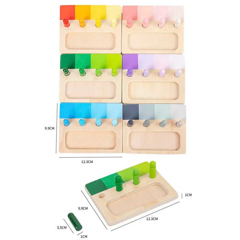 Woods™ - Gioco Montessori colorato - Lavagna di legno per l'apprendimento