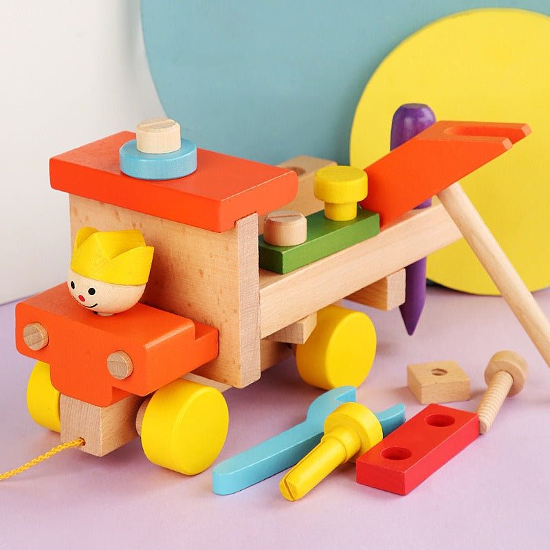 Woods™ - Sviluppo sensoriale - Auto giocattolo in legno